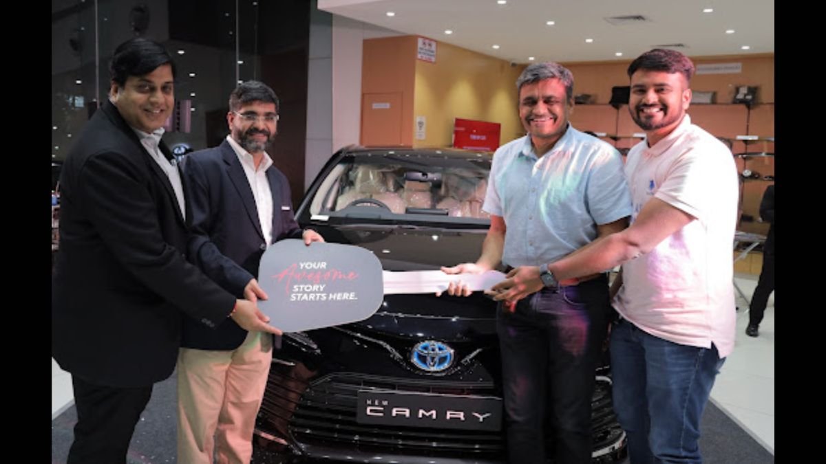 The best-selling hybrid Toyota Camry on display in Surat