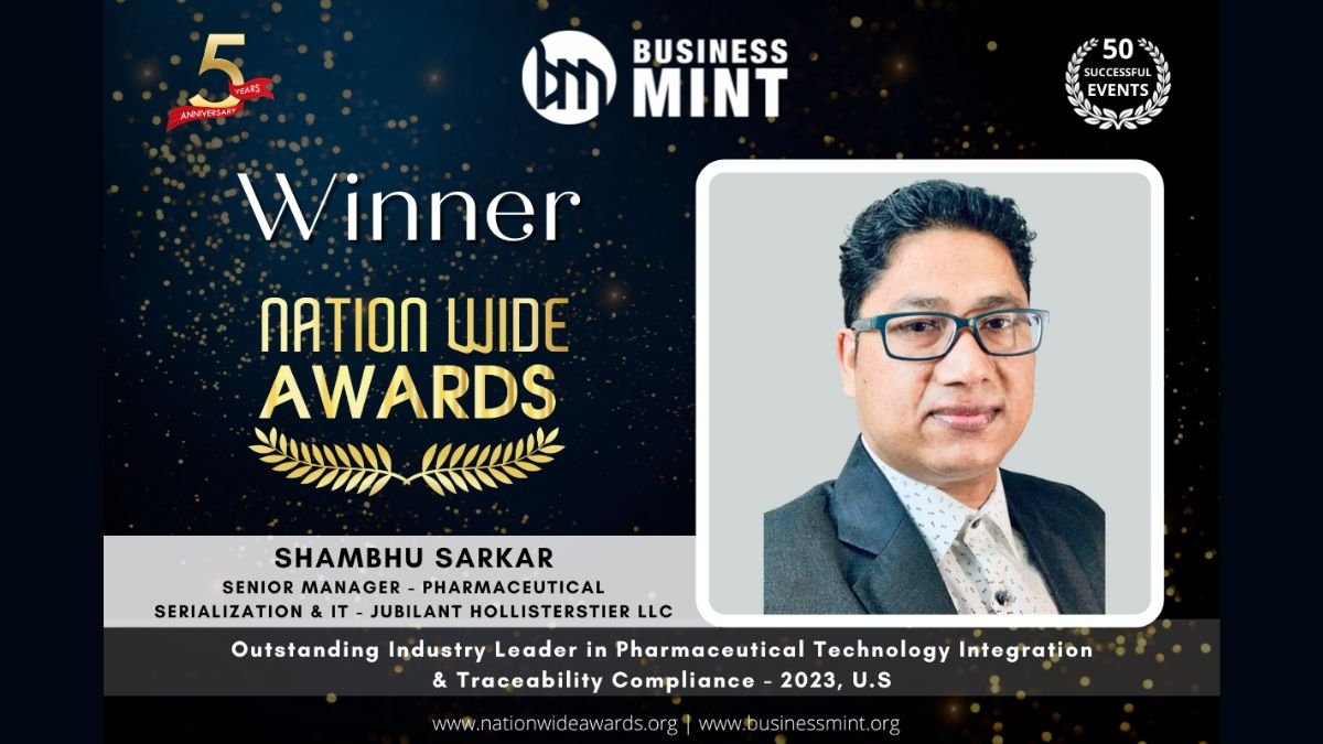 Shambhu Sarkar awarded as Outstanding Industry Leader by Business Mint