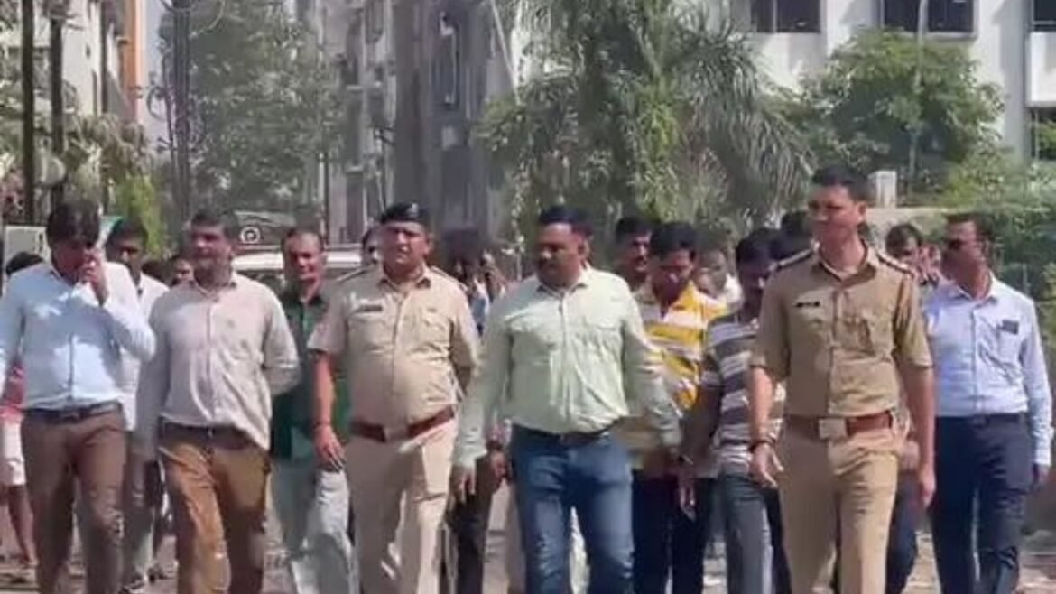 Surat Police Paraded Armed Attackers in Anjani Industrial Estate